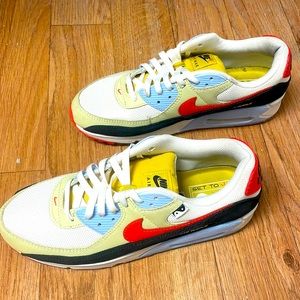 Nike air max white/light blue/orange/blk